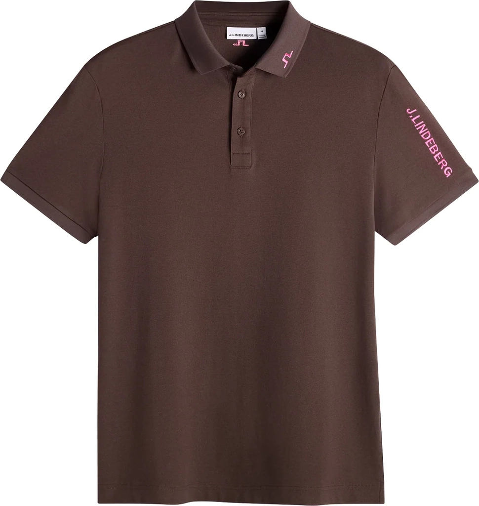 tour tech pique polo / seal brown