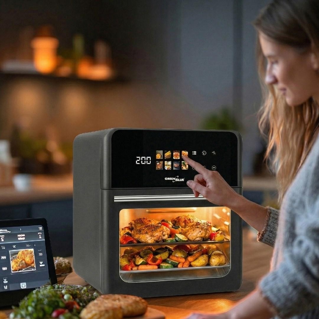 GreenBlue GB950 airfryer 10 l - 1.800 W, 8 programmer, touch