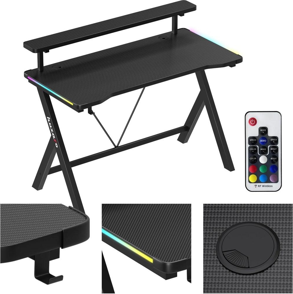 Huzaro Hero 1.9 RGB gamingbord - sort, 120 × 60 cm
