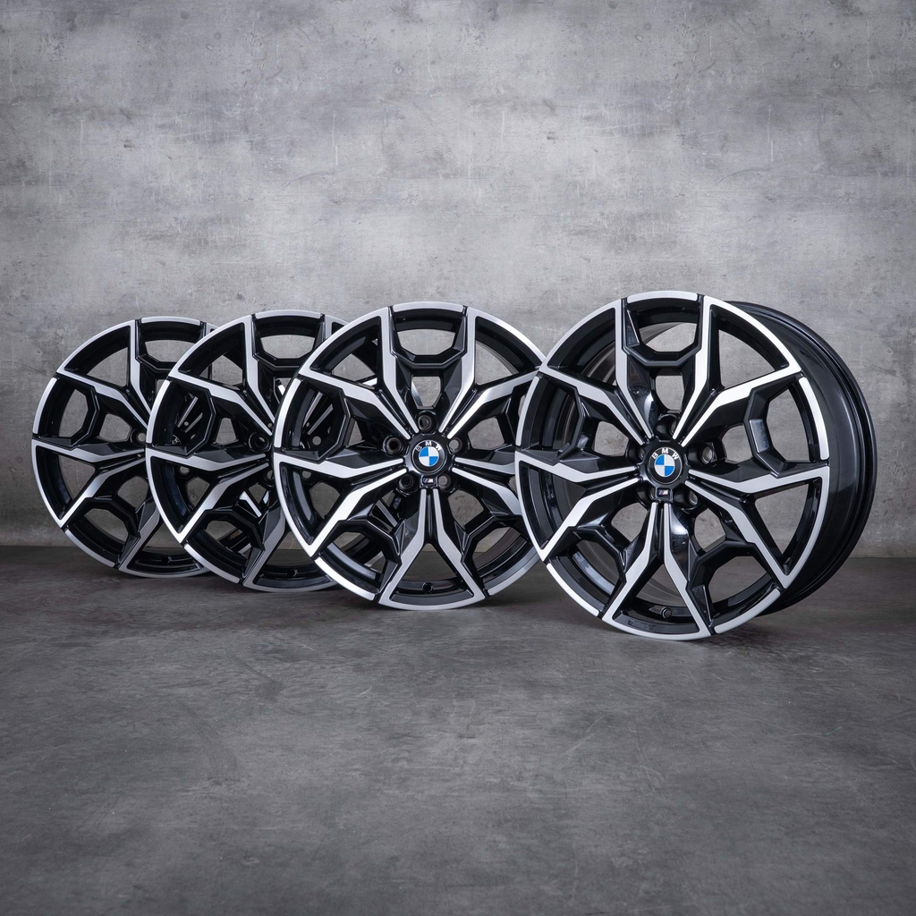 originale bmw x3 x4-fælge 19 tommer g01 g02 styling 887 m 7916263 jet black diamond cut ny