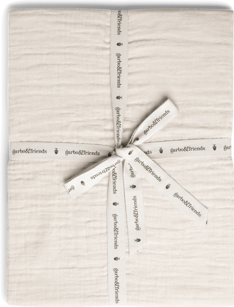 muslin fitted crib sheet | eggshell by garbo & friends