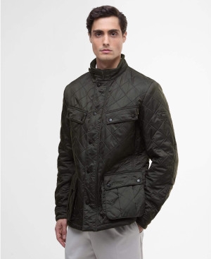 Barbour internationaltil mænd. MQU0365 Mørkebrun grøn Ariel-jakke (M), Casual, Polyester