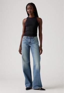 Levi'stil kvinder. A5566-0028 Løse blå jeans (26/30), Casual, Bomuld, Denim