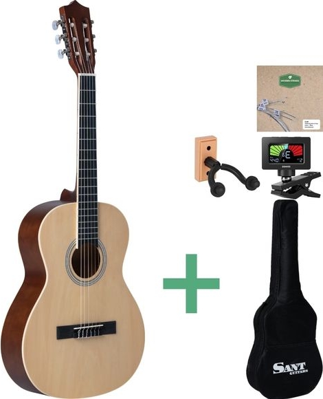 sant guitars cl-50 sna spansk guitar pakkeløsning
