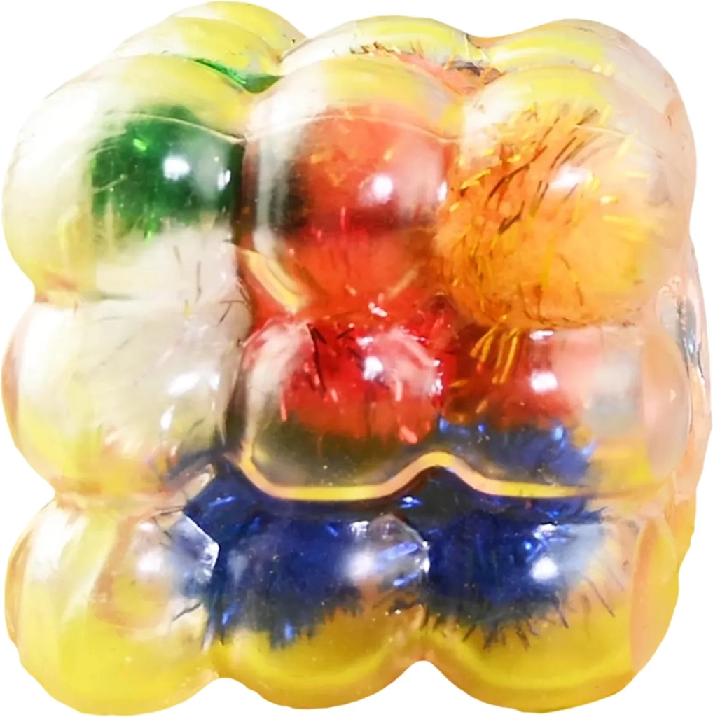 Robetoy Squeeze Cube Pom-Poms Stressikuutio