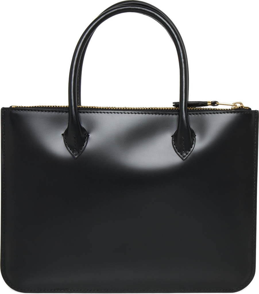 Comme des Garçons Wallet Leather Tote - Black - ONE SIZE