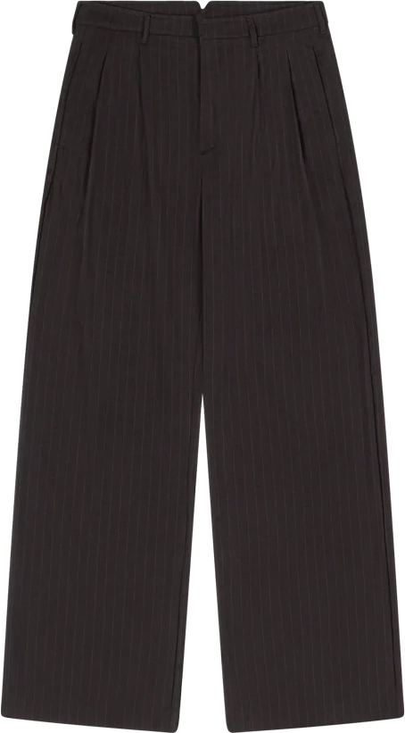 gerard pinstripe trousers, brown