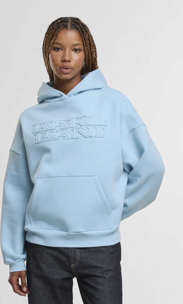 karl kanisignature heart - hoodie - light blue