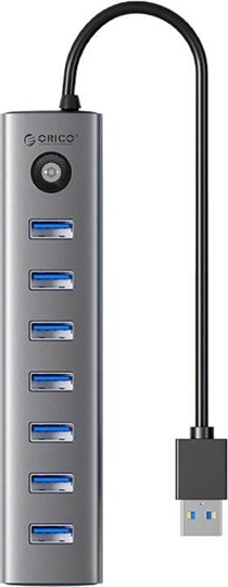 ORICO CL7U USB-C to 7x USB 3.0 Hub Adapter (gray) USB hub - USB 3.0 - 7 ports - Grå
