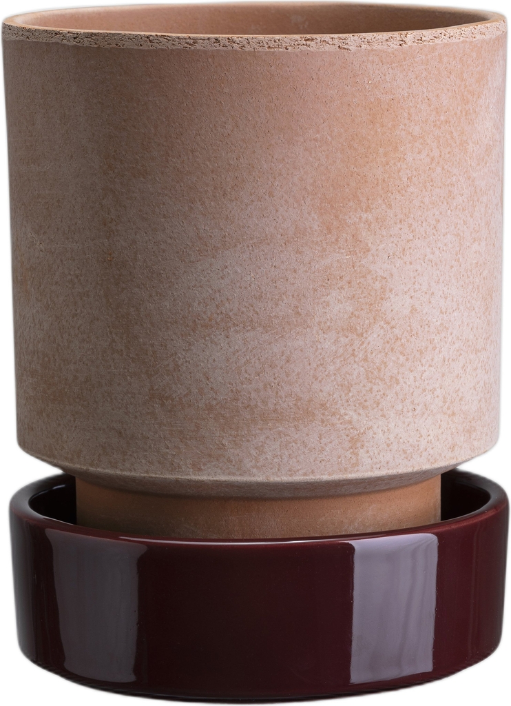 Bergs Potter Hoff Ø18 cm Raw Rosa Deep Burgundy Krukke