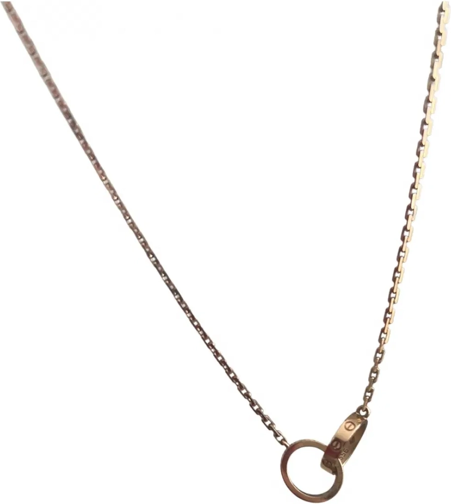 love pink gold necklace