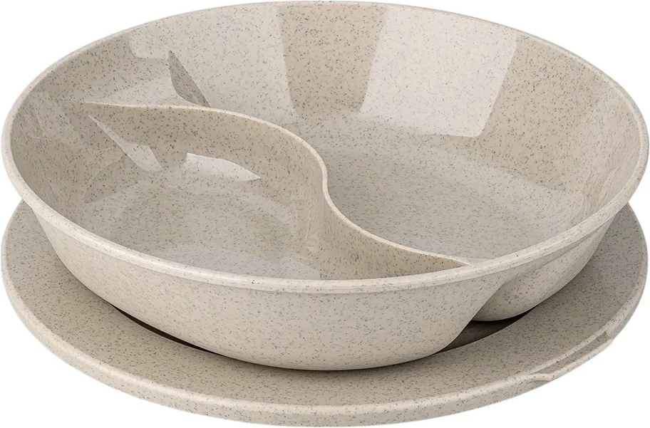 Koziol Connect Separee Menutallerken 25x25.5 cm Nature Desert Sand Flad tallerken
