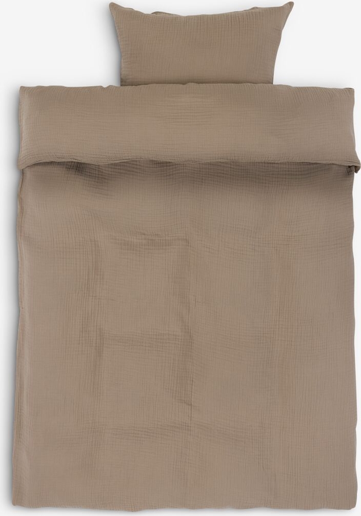 påslakanset malin muslin 150x210 mörk sand