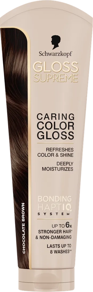gloss supreme caring color gloss chocolate brown - 145 ml.