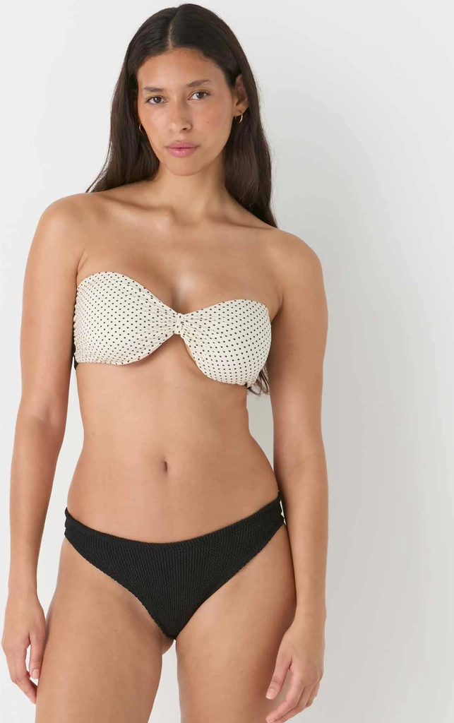 delphine polka dot bikini - black/vanilla polka-dot