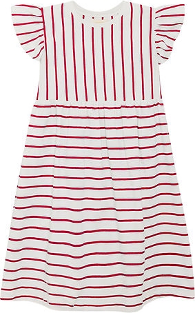 Creamie Kjole Stripe - Chili Red