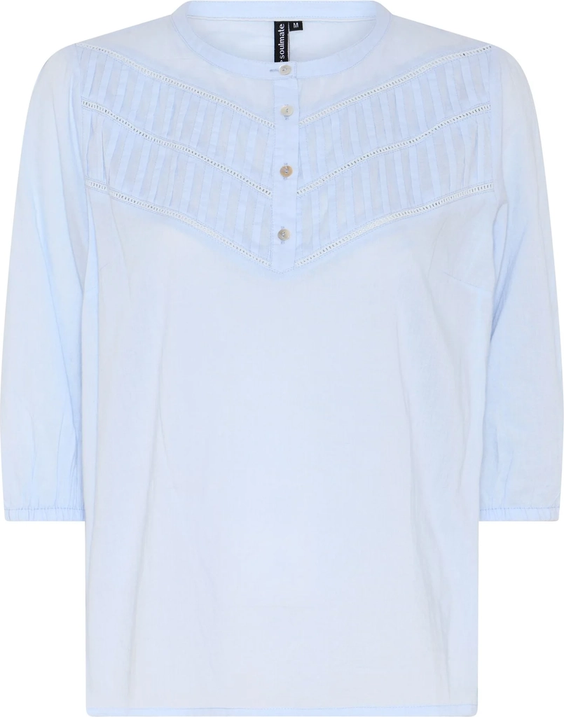 soulmate misilla 3 bluse lys blå