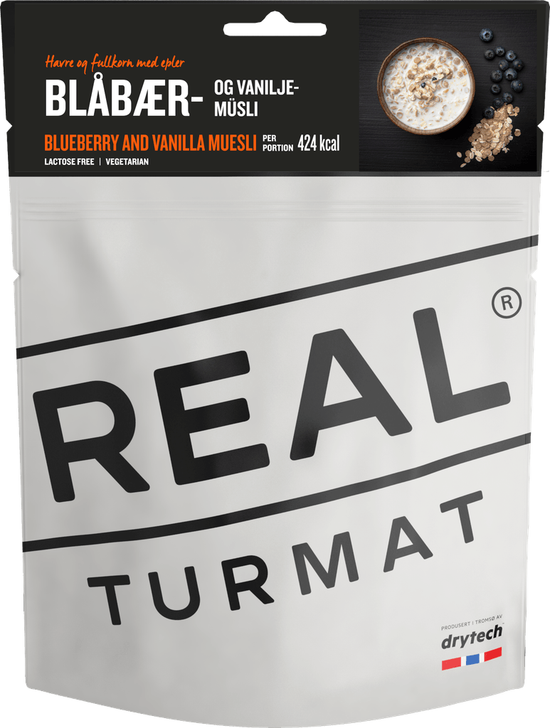 Real Turmat Blåbärochvaniljmusl -Blåbärochvaniljmusl