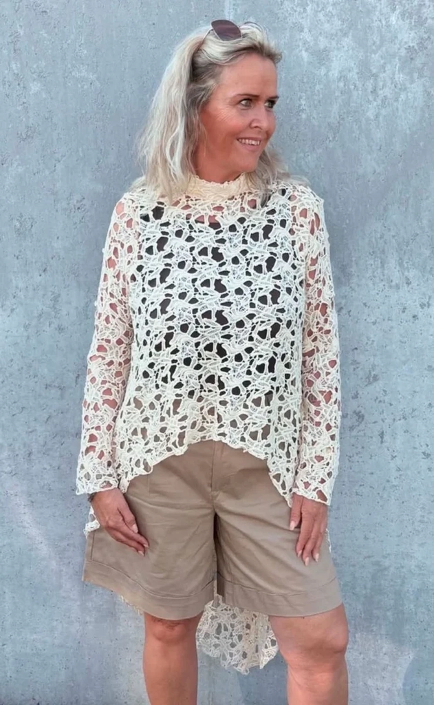 tim og simonsen tunika - fresa lace - off white