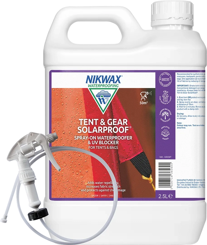 nikwax - imprægnering tent & gear solarproof - 2.5 l
