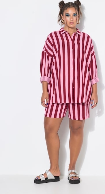 skjortebluse, oversize, muslin, striber, langærmet