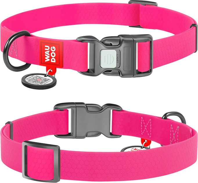 halsbånd wp pink m/qrkode - 20 mm, 28-40 cm