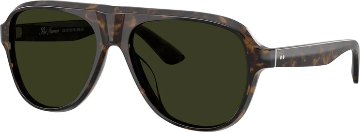 Oliver Peoples Mand Solbriller Acetat Skildpadde Grøn G15 Pilot Polariseret - Brun