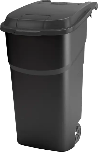 affaldsvogn sort - 100 liter