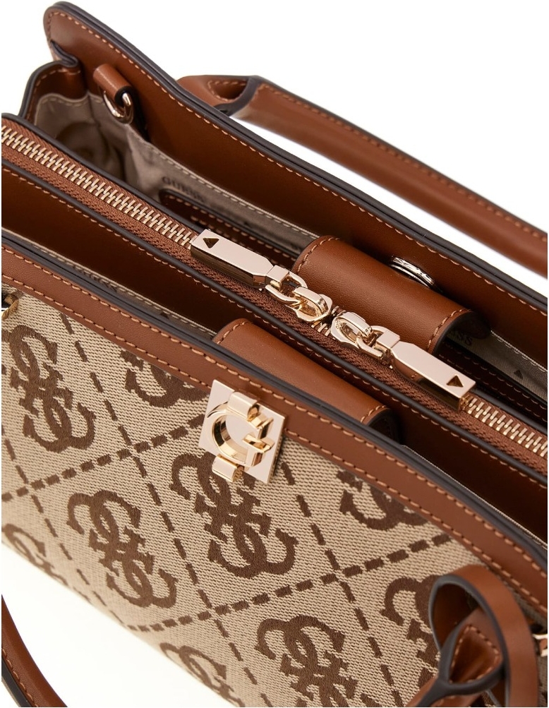 Guess Audrey Logo Satchel Bag - Blue
