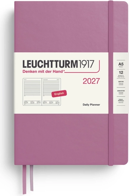 kalender daily planner 2027 a5 dusty rose