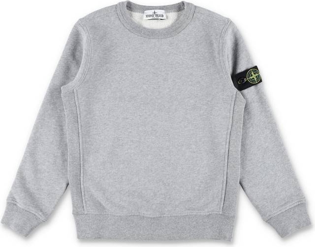 Stone Island Fleece Co Giro Sweatshirts - Gray