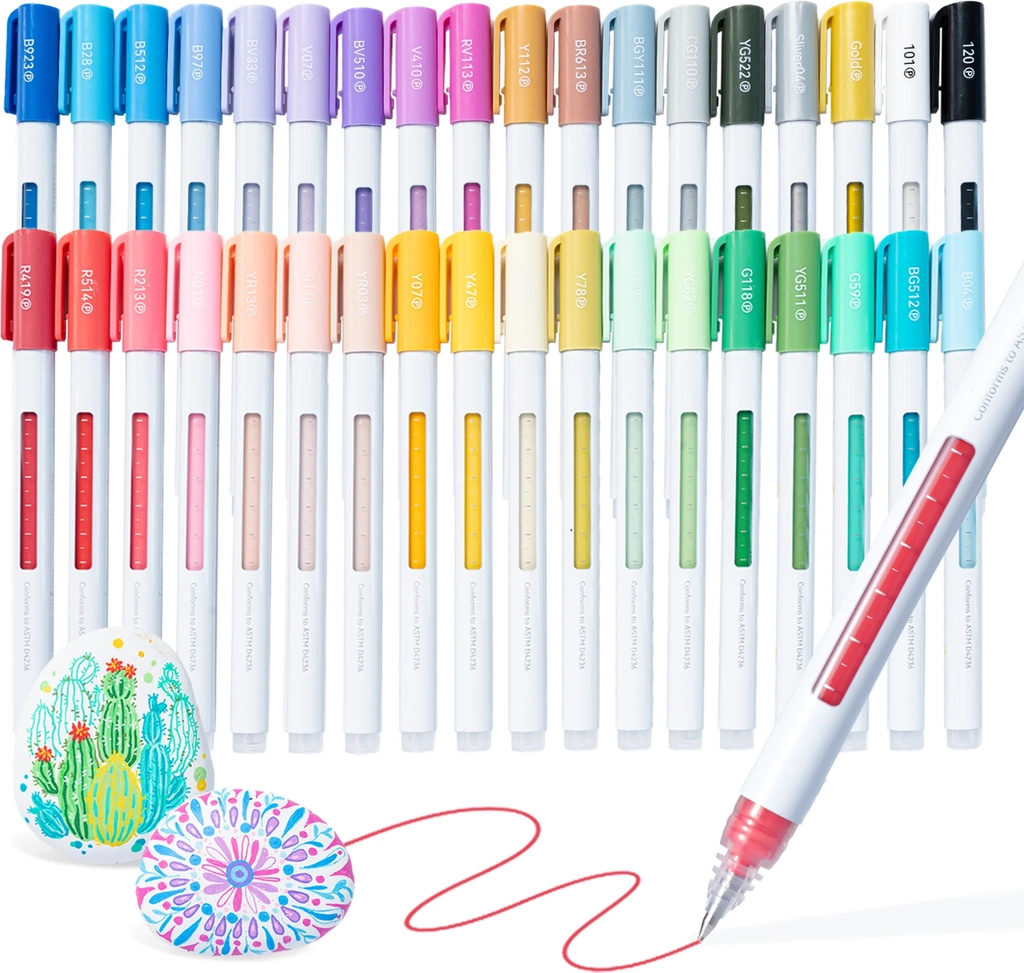 ohuhu wai momi akryl gelpenne – 36 stk. (0,7 mm rollerball)