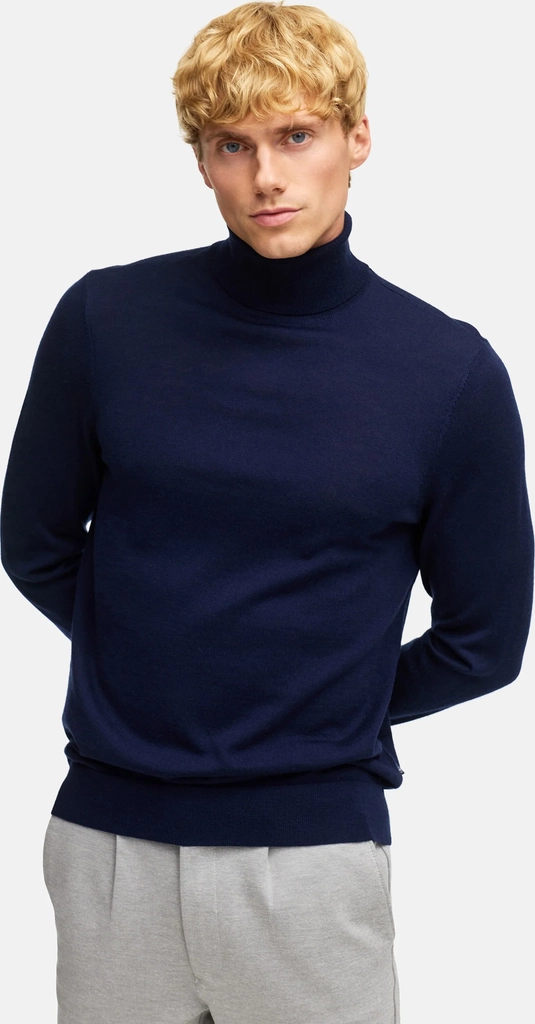 long sleeve roll neck ksjohannes merino knit sky captain