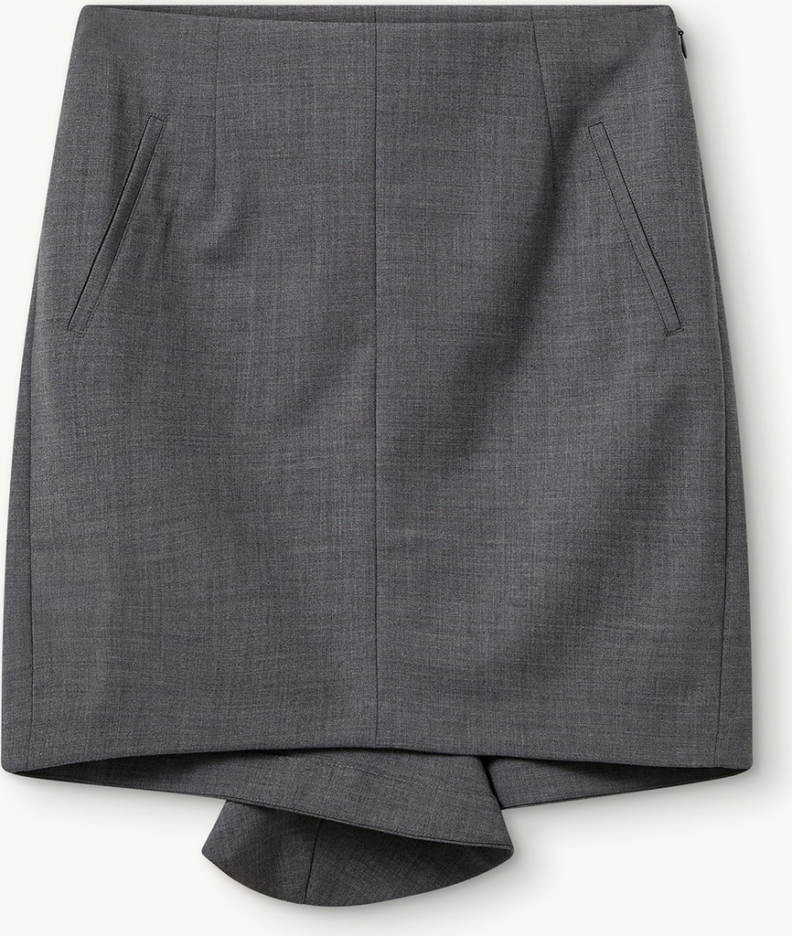 the garment - nederdel - grey melange - grand slip skirt