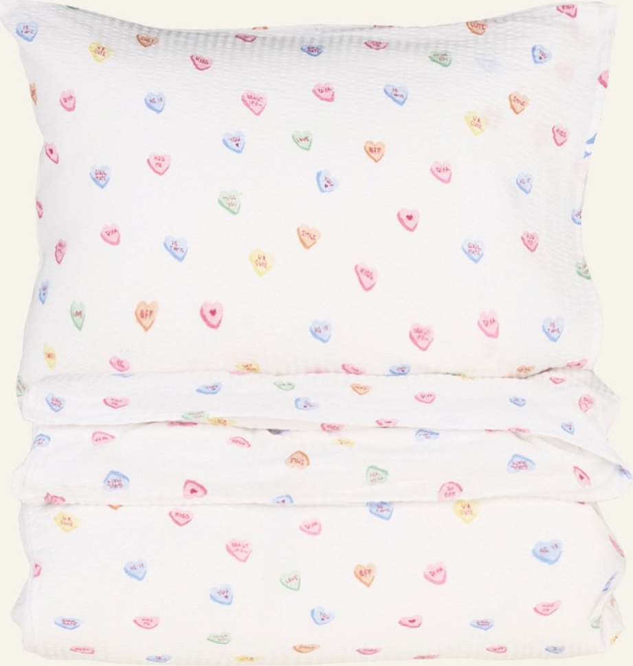 heart krepp sengesett multi