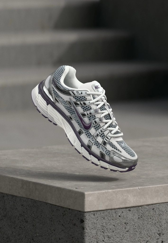 nike sportswearp 6000 - sneakers - summit white/platinum-coloured violet/cave stone/college grey