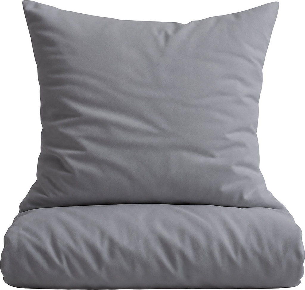Omhu Økologisk Sengesæt - Percale - White - 140X200CM 60X63CM