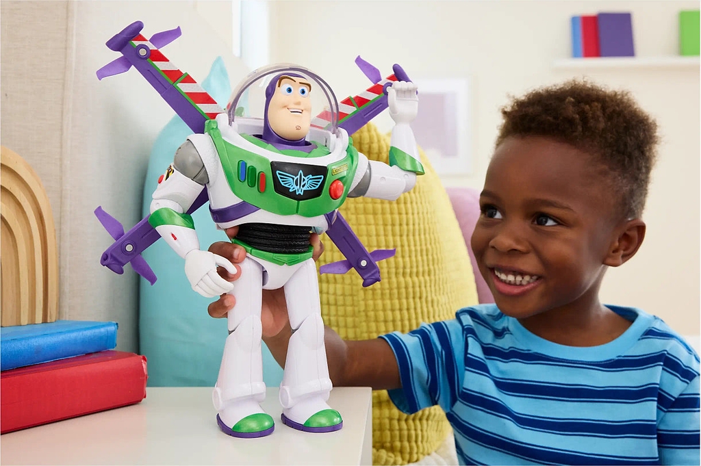 Toy Story Disney And Pixar Toy Story 12” Scale Flight Mode Hi-Tech Edition Buzz Lightyear, 35+ Sounds - Multi/patterned - ONE SIZE