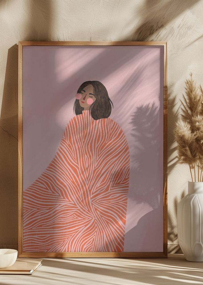 the woman with the swirls plakat (50x70 cm)