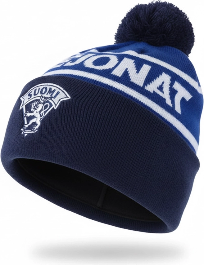 CCM Beanie Flag Team Finland Shield Front Embrodery - Navy/Royal