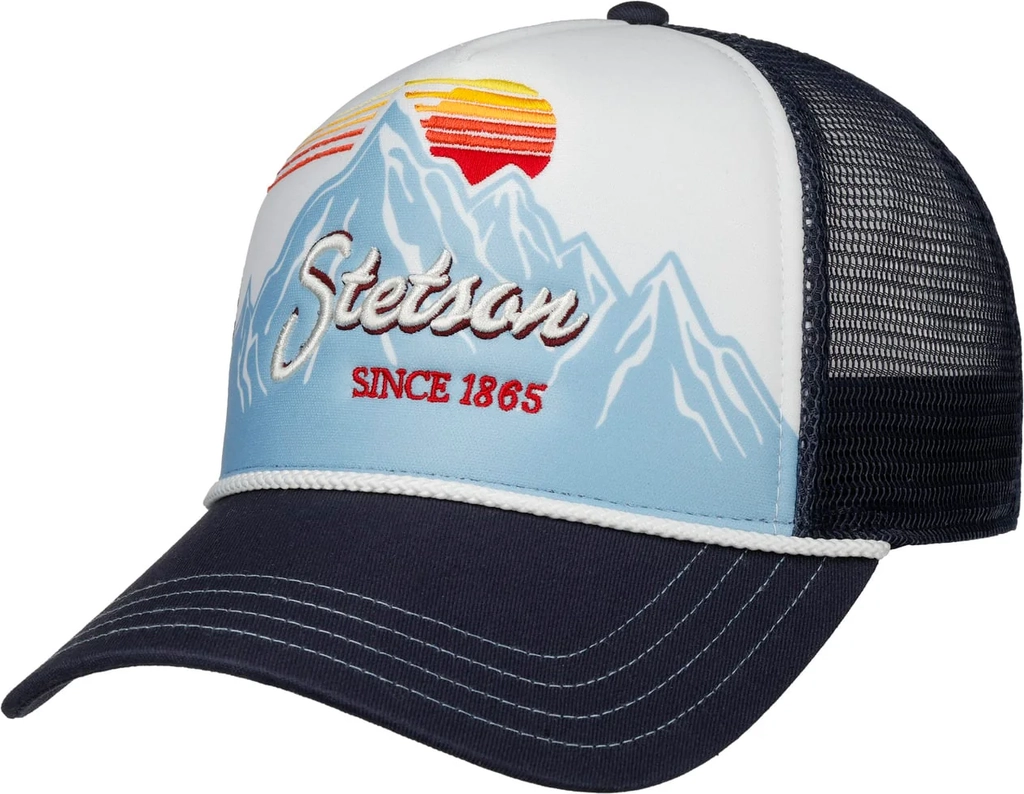 Stetson Trucker Kasket Alpine Sunset - Marineblå/Hvid