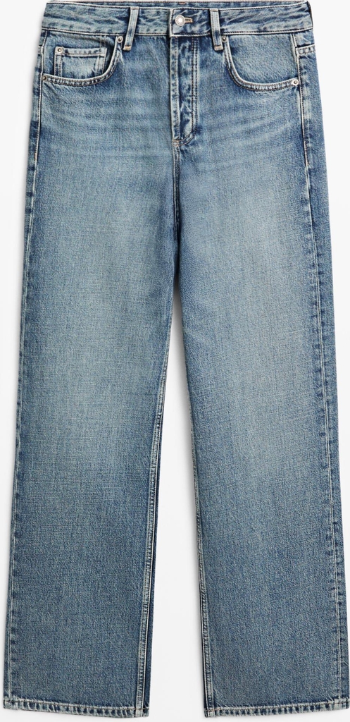 massimo duttimid-waist wide-leg jeans - jeans straight leg - blue denim