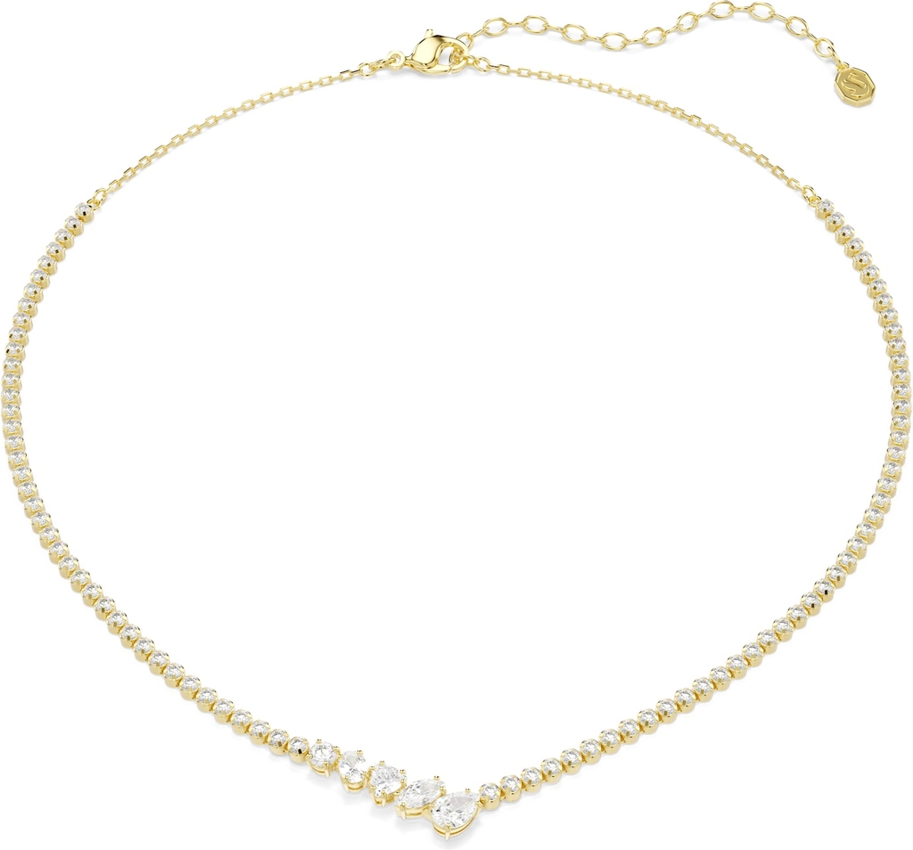 Swarovski Mesmera Halskette Verschiedene Schliffe 18K Goldbeschichtet - Weiß