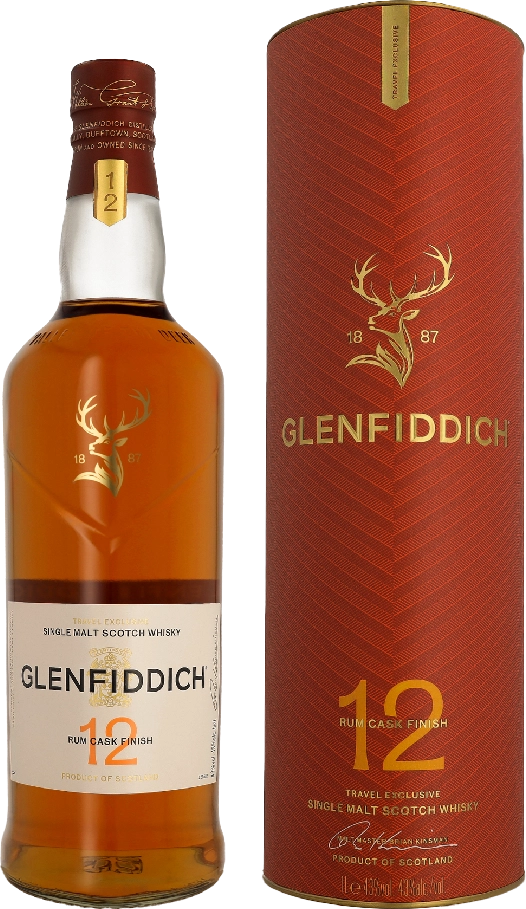 glenfiddich 12 years rum cask finish + gb 1 liter