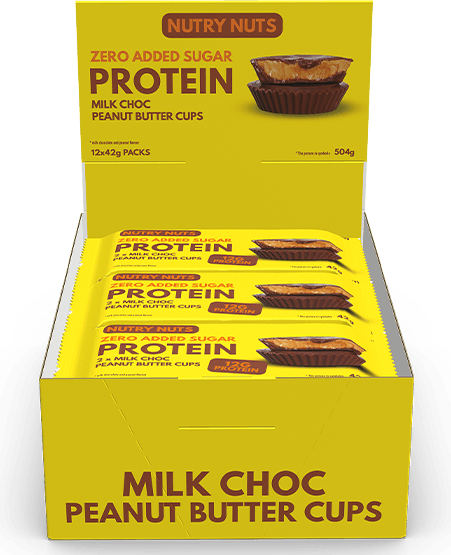 låda nutry nuts protein peanut butter cups 42 g melkesjokolade