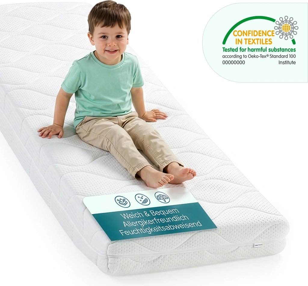 [neu.haus]® koldskumsmadras for børn - øko-tex standard 100 lavet i eu