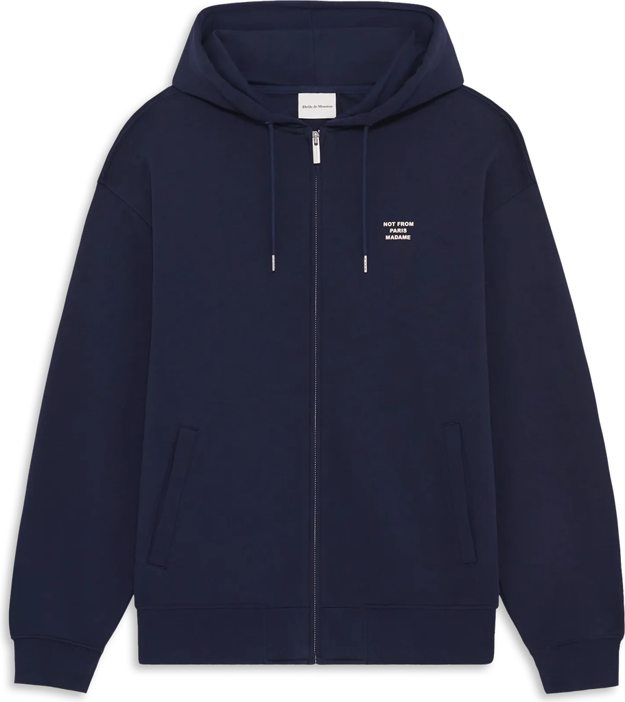 slogan zip sweatshirt