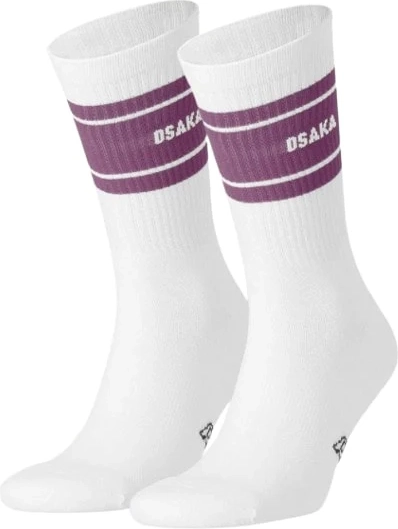 Osaka Strømper 2-pak (White/Purple) - 45-47