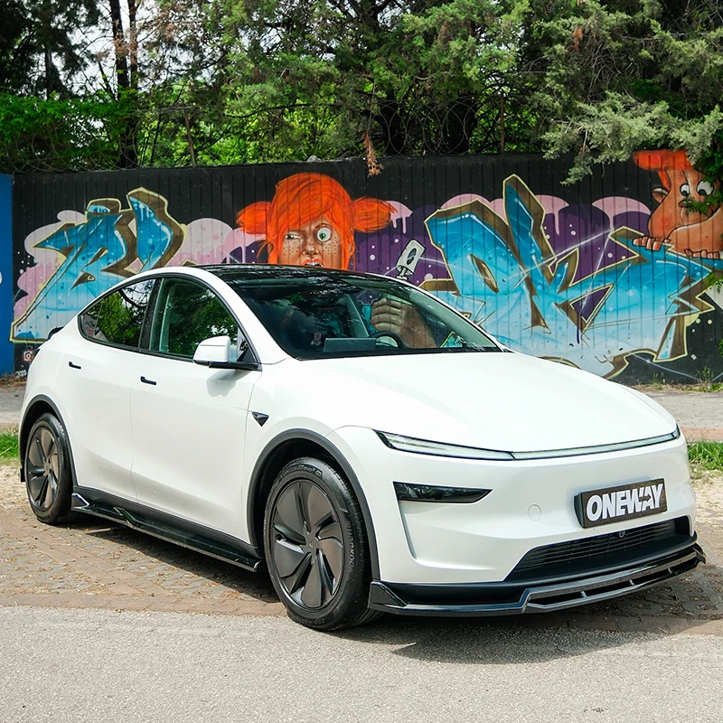 oneway, komplet bodykit, blank sort, passer til tesla model y 'juniper' fl (2025-)