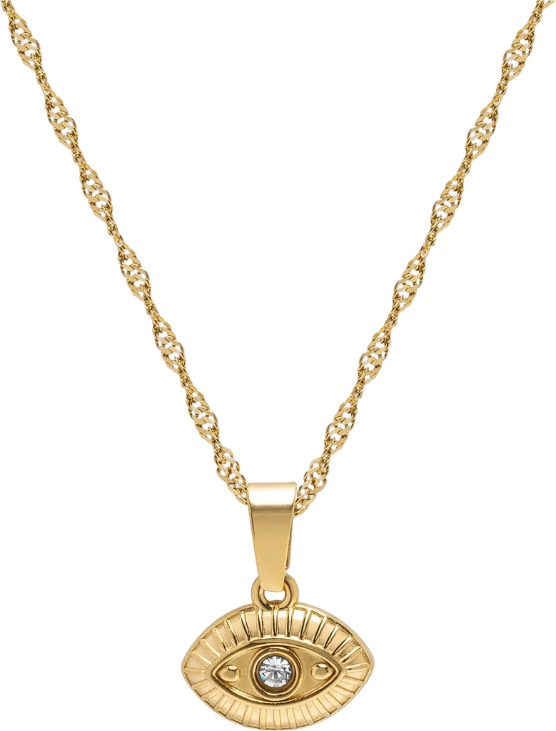 Nialaya Women's Gold Evil Eye Pendant Necklace ONE SIZE - Smykker Stål hos Magasin
